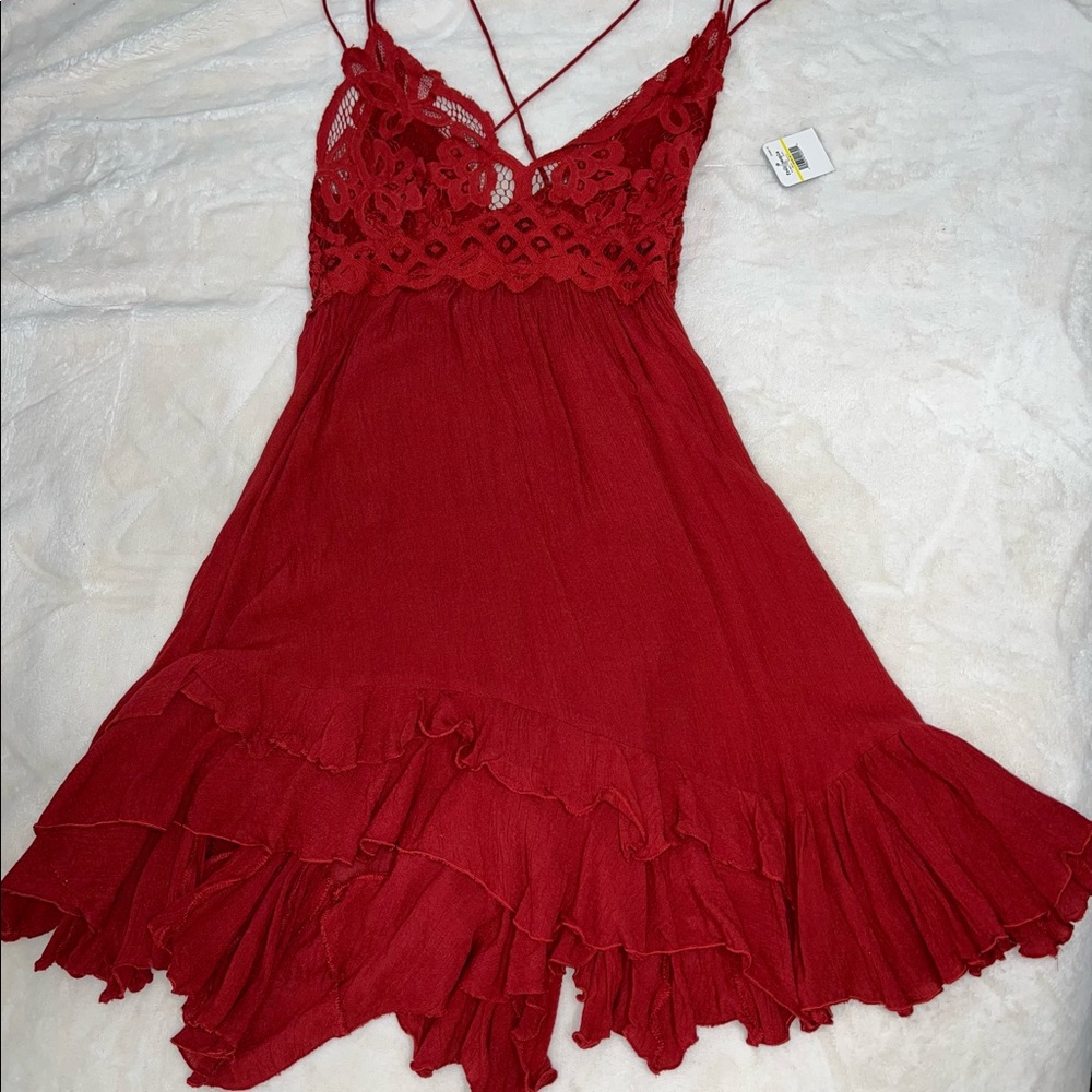 Free People Adella Slip Dress NWT in Dark Cherry